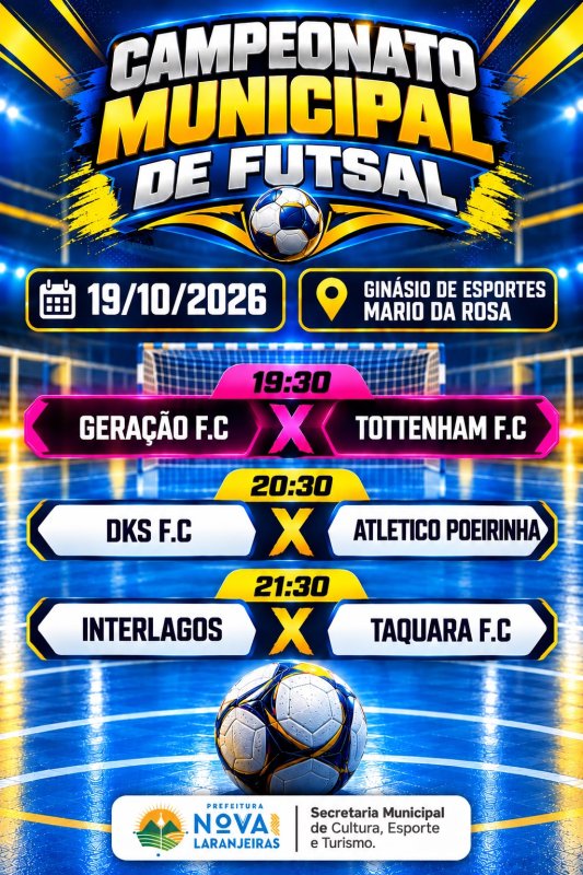 Campeonato Municipal de Futsal começa com grande público em Nova Laranjeiras